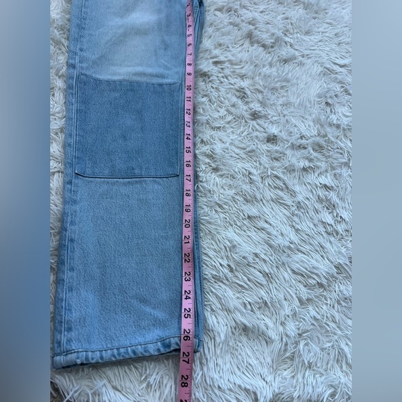 Reformation Cynthia Patch High Rise Straight Jeans  - size 25 - Picture 6 of 6